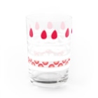 琥珀色に咲く花のイチゴショートケーキ♪ Water Glass :back