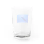 じりきちゃんの家の気持ちよく泳ぐイルカ Water Glass :back