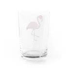 黒メガネのアトリエ(KuromeganesAtlier)の『フラミンゴ(カラーVer.)』 Water Glass :back