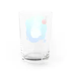 ハコモリストアの溶けゆくクリームソーダちゃん（ブルー） Water Glass :back