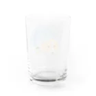 ハレ / 傘と小鳥　[小動物グッズのお店]のモルモットと傘（白） Water Glass :back