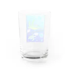 LalaHangeulの亀ですか？　コミック風ハングルデザイン Water Glass :back