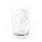 CHIHIROのTシャツ屋さん #chihiroyogaの向日葵/チヒロヨガロゴ入り Water Glass :back