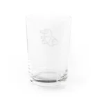 chocochachaのワニ（黒） Water Glass :back