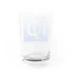 温泉グッズ@ブーさんとキリンの生活の温泉ごくらく（ブルー） Water Glass :back