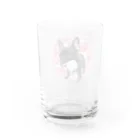 フレブルとパググッズS’IRISERのフレブル　ブリンドル　ボール渡さない Water Glass :back