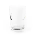 コスギカレー１０周年記念グッズの三輪車+10周年記念ロゴ Water Glass :back