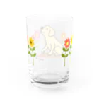 ハッピー・ラブラドールズのイエローラブラドールとデイジー Water Glass :back