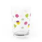 miyako_shopのお花とネコちゃん（男の子） Water Glass :back