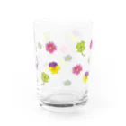 miyako_shopのお花とネコちゃん（女の子） Water Glass :back