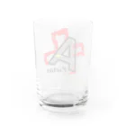 Your HappyのPietasのAくんロゴ Water Glass :back