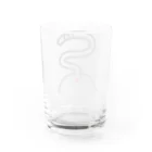 ヨープキャンが気になったの尻猫 かわいい Water Glass :back