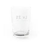 歯車デザインのレベル25 Water Glass :back