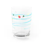 スイカ大好きマンのヨーヨー柄1 Water Glass :back