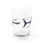 自給自足のモササウルスとメガロドン Water Glass :back