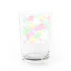 ✨🌈✨ユラクラカン🇯🇵 ✨🌈✨の🌈 colorful teddy bear🌈 Water Glass :back