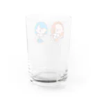 アーモンド🐴🐣の橙と青の女の子 Water Glass :back