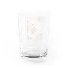 白い妖精のうちの子マルチーズコラージュ Water Glass :back