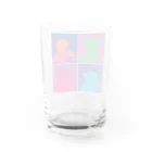 ショップ・かぼちゃの天ぷらのサイケデリックなくま（改） Water Glass :back