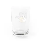 グリヴェール森の雑貨のねこ【灰/白】 Water Glass :back