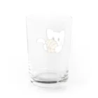 グリヴェール森の雑貨のねこ【白】 Water Glass :back