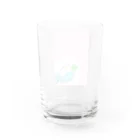 くるるのぴよらいふの四つ葉と青インコちゃん Water Glass :back