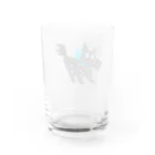 sunny sundayの水色バンダナのイヌくん Water Glass :back