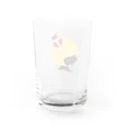 Aurua-grey-rootのハートの女王のよこがお Water Glass :back