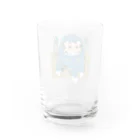 light blueの館のダルマロボ 青 Water Glass :back