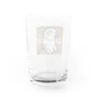 天才画伯シンディ's SHOPのガブ太ろう Water Glass :back