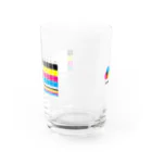 鳥なのにワンちゃん。のCMYK 色の三原色 Water Glass :back