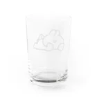 ナポリのSUZURIの寝そべりうさちゃんハムちゃん Water Glass :back