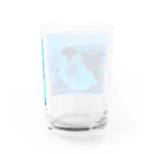 ペンギンの写真のヒゲペンギン　写真　リアル Water Glass :back