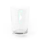 LalaHangeulのSeahorse Dad グリーン Water Glass :back