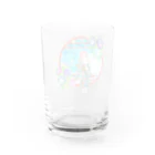 星架月の「窓際の夏」青空・朝顔縁・浴衣の女の子 Water Glass :back