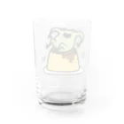 ただとま屋の陽気なカエルとプリン Water Glass :back