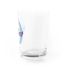 豆鳩雑貨店の豆鳩ビアグラス（青） Water Glass :back