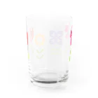 VIETSTAR★１０８のレトログラス　4種の花 Water Glass :back