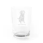 Black Labradors MatterのBlack Labradors Matter Water Glass :back