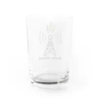 TVHBDの電波塔ロゴ Water Glass :back