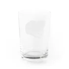 猫猫商店の黒猫こぱん(ロゴ入り) Water Glass :back