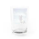 レザーウッドの青空とフレブル ゴンちゃん Water Glass :back