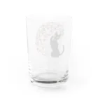 柚子の桜と黒猫 Water Glass :back