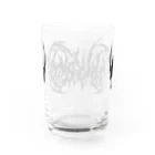 Toshihiro Egawa ArtのDEATH TOKUSHIMA / 徳島(黒ロゴ) Water Glass :back