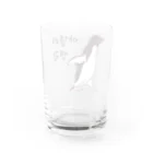 LalaHangeulのアデリーペンギン4号　ハングル Water Glass :back