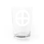 戦国神社 -戦国グッズ専門店-の島津義弘/丸に十文字/ホワイト Water Glass :back