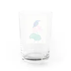 月の隠れ家の蓮の上で休憩する翡翠さん Water Glass :back