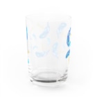 ちょらぷみの光輝く青い羽根 Water Glass :back