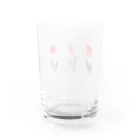 osayuの赤のチューリップ Water Glass :back