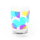 タンポポの水黄紫　ドット Water Glass :back